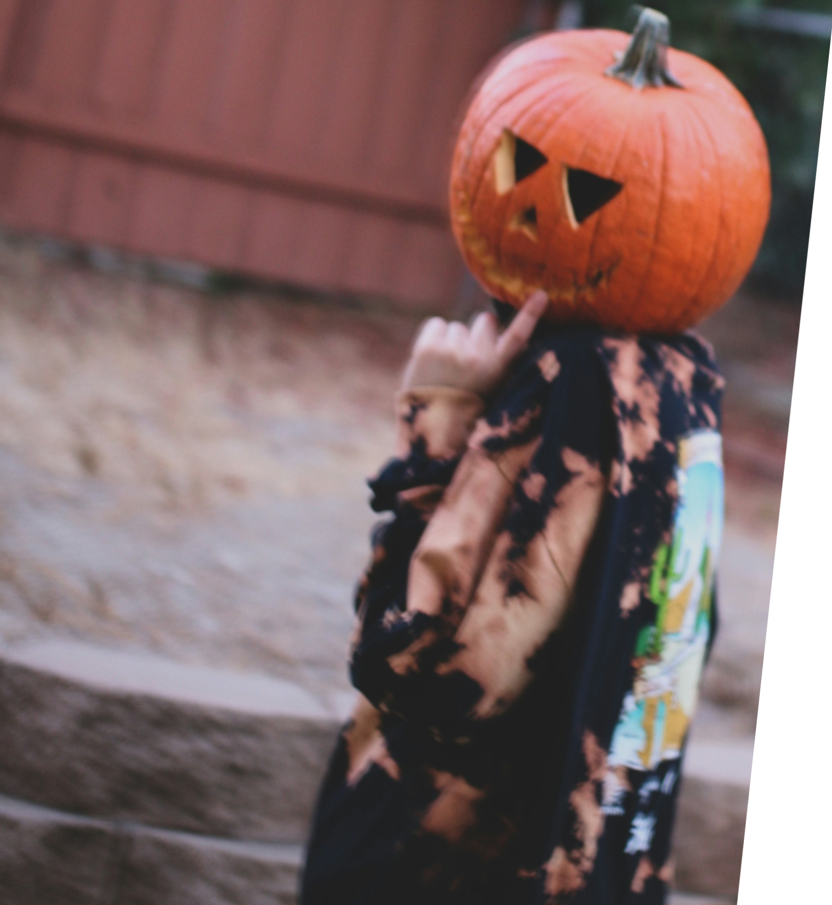 leaning pumpkin